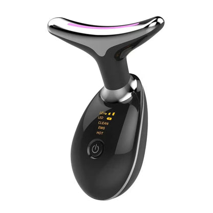 Black electronic device with a glossy finish on a white background